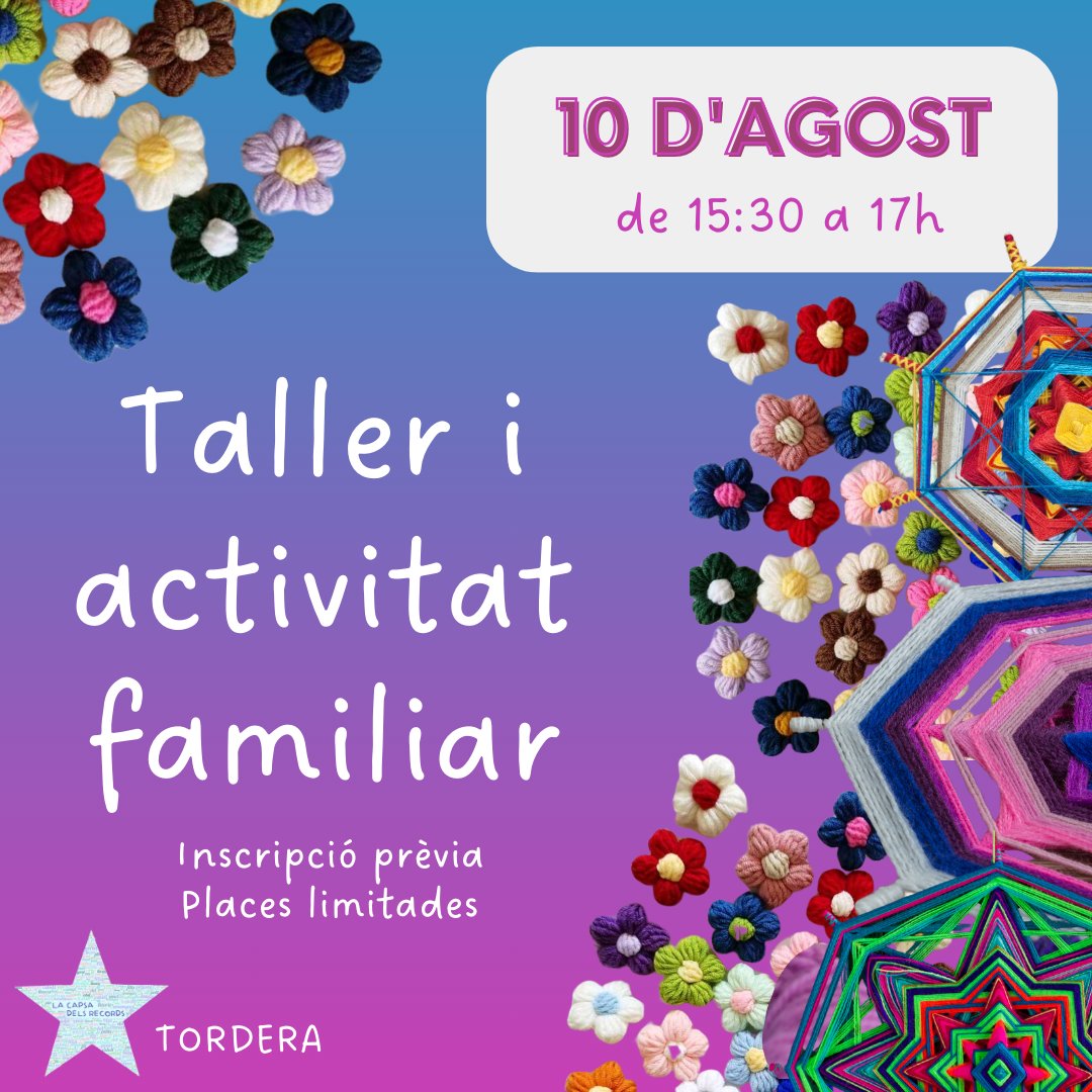 El proper dia 10 d'agost, per la tarda farem un taller obert a tothom. Cal inscripció prèvia ja que les places són limitades. 

Vindré al taller?