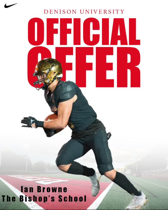 Grateful to have received an offer to Denison University. Thank you <a href="/coachhatem/">Jack Hatem</a> for this opportunity. 

<a href="/DUFootball/">Denison Football</a> <a href="/KSimonds5/">Kohl Simonds</a> <a href="/mozesmooney3/">Mozes Mooney</a> <a href="/BishopsFootball/">Bishop's Football</a>