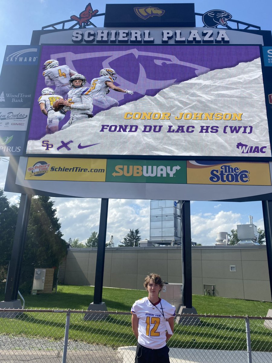 Had a great time <a href="/UWSPFootball/">UWSP Football</a> junior day! Thank you <a href="/CoachVenne/">Coach Venne</a> <a href="/shaunb8/">Shaun Behrend</a>
