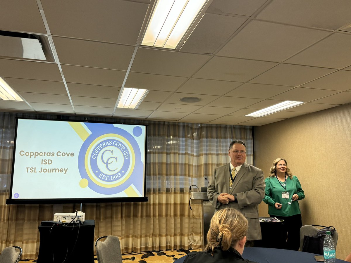 Dr. Joe Burns and Amanda Crawley from Copperas Cove ISD presenting at the TEA Summer Kickoff in San Antonio on Texas Strategic Leadership. <a href="/copperascoveisd/">Copperas Cove ISD</a> <a href="/Region12/">Region</a> <a href="/Region12Leaders/">ESC 12 Leaders</a>