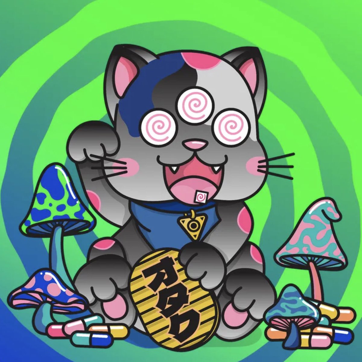 itsmeFangz's tweet photo. @joepegsnft #ACIDCATS by @TEENSONACID https://t.co/RVOA1JRrkj