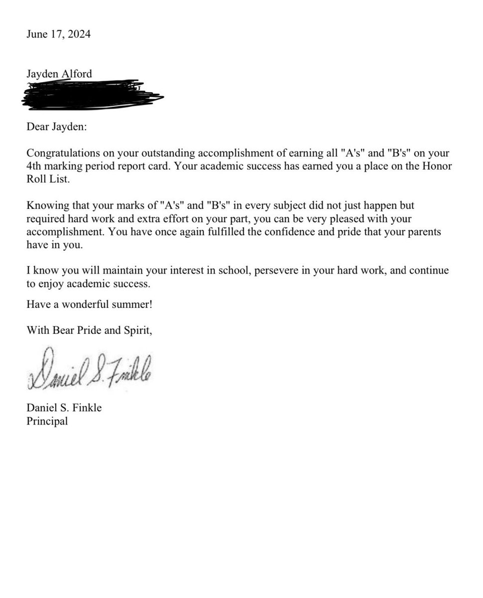 JaydenAlford9's tweet image. Honor Roll Student! 💪🏽. 
#Studentathlete 💪🏽🐻
#FreshmanYrOver
#SophmoreYearLoading