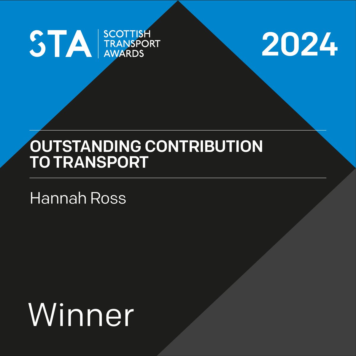 TransportTimes's tweet photo. Congratulations to Hannah Ross, Head of Major Projects and Commissioning at @Edinburgh_CC, for winning the Outstanding Achievement award for her exceptional work on the Tram to Newhaven project. Well done! #STAs24 #EdinburghTram https://t.co/eOTlm5r6Yj