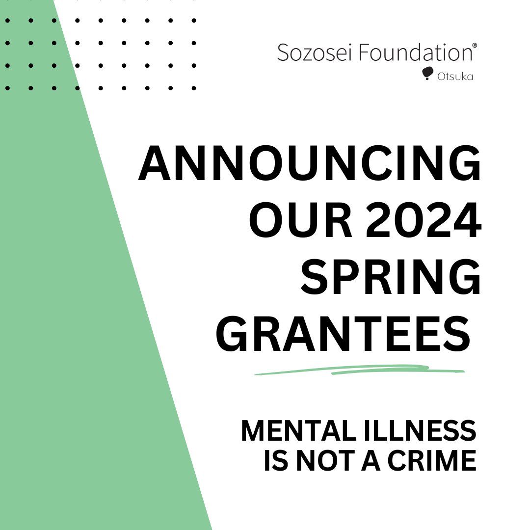 SozoseiFdn's tweet image. The Sozosei Foundation's Spring Grantees represent some of the most impactful work in the quest to eliminate the inappropriate use of jails and prisons as treatment for mental illness. Learn more about these organizations that we are proud to call partners:bit.ly/3zcAjqe