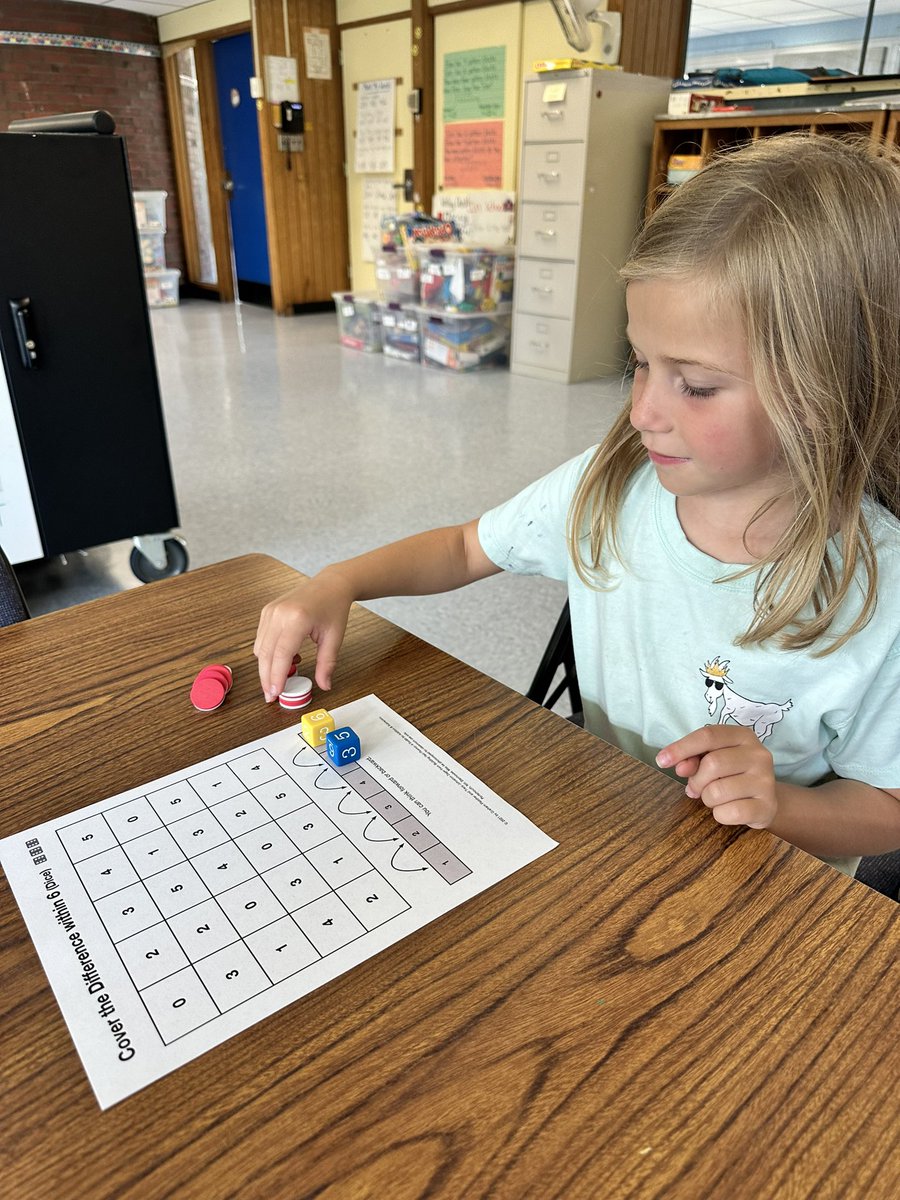 TBeamerGC's tweet image. This First Grade Super 🌟 @HemlockGC, 🥰 LoVeD playing Graham Fletcher’s @gfletchy Cover the Difference within 6. We practiced counting on & counting back strategies while having a 💥
Perfect game to encourage students to think ➕and ➖ @CCardellaGC