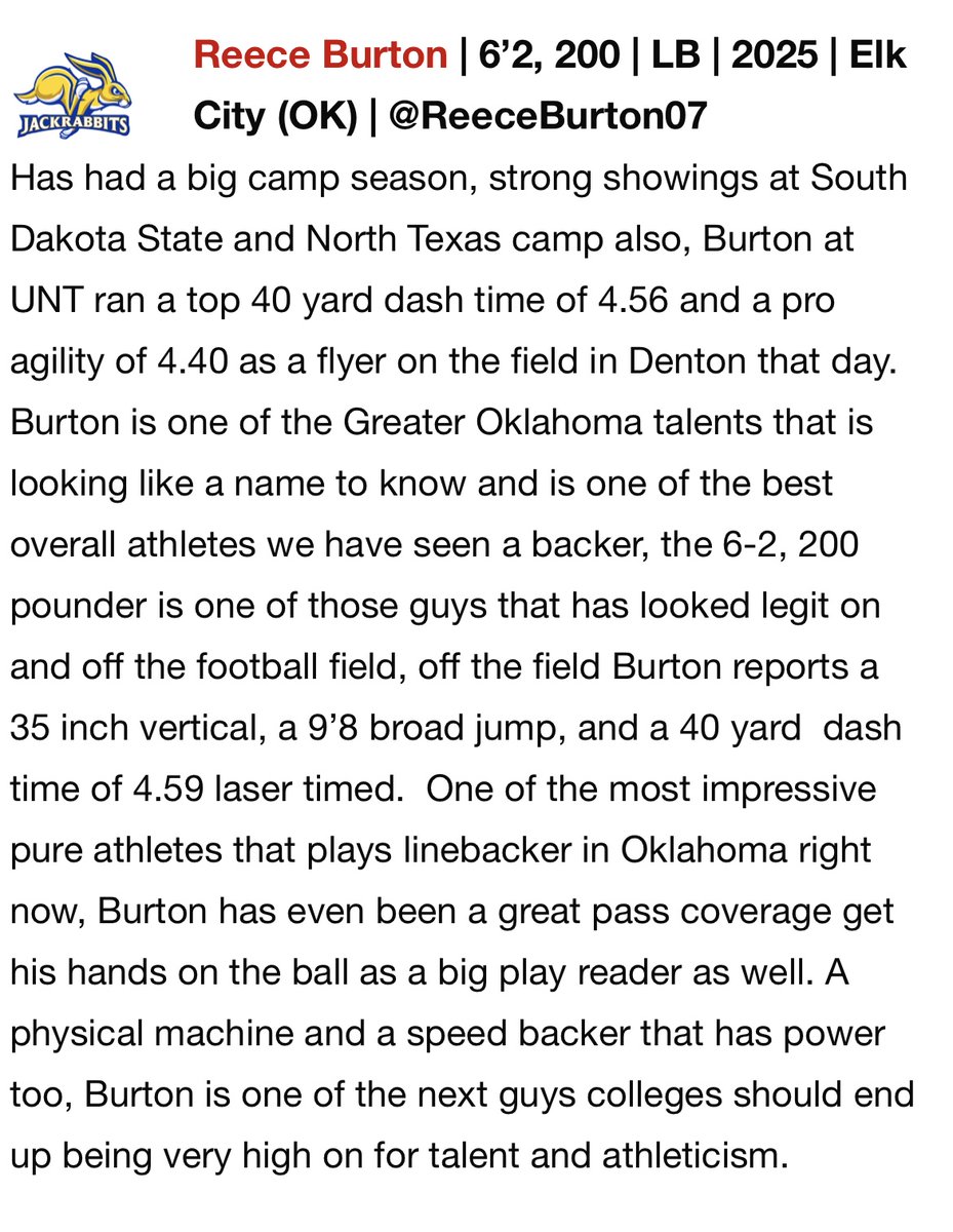 Thank you for the write up <a href="/sixstarfootball/">Six Star Football | PLUS+</a>.  <a href="/bigelksfootball/">Elk City Football</a>