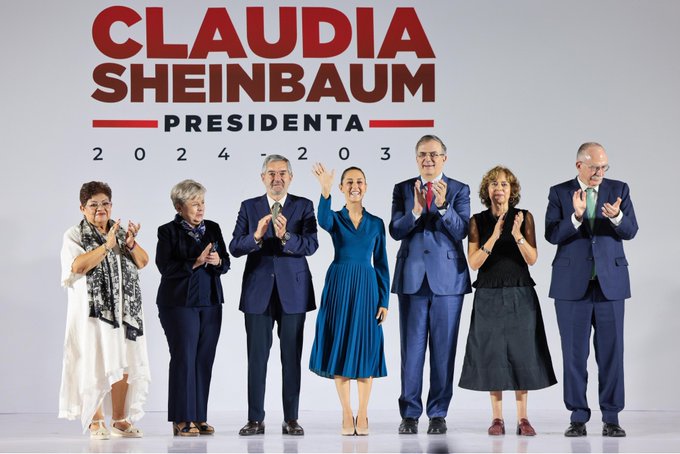 Ernestina Godoy, Alicia Bárcena, Juan Ramón de la Fuente, Claudia Sheinbaum, Marcelo Ebrard, Rosaura Ruiz y Julio Berdegué.