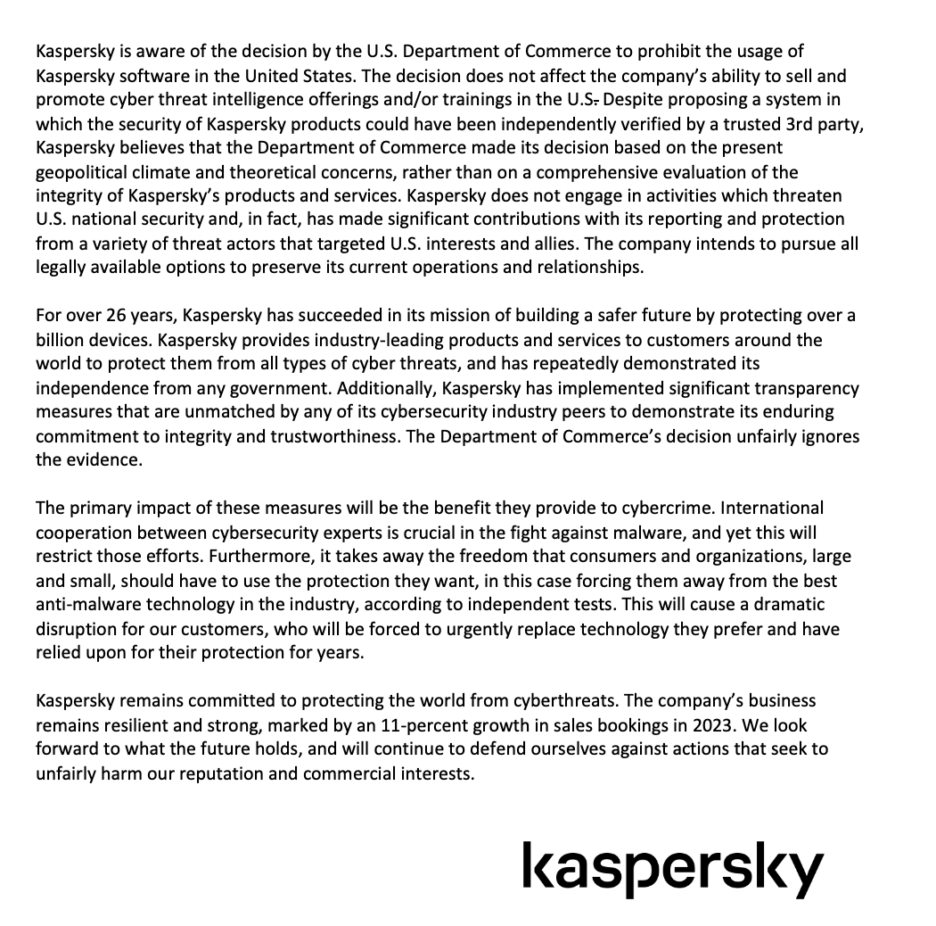 Kaspersky tweet media