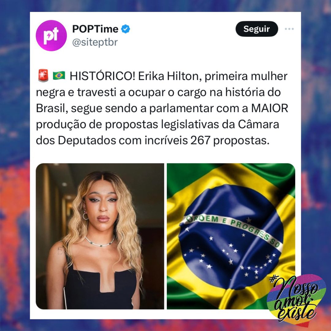 NossoAmorExiste's tweet photo. Este feito é significativo por mts razões. Reflete mudança na composição e na diversidade do legislativo, que tem sido tradicionalmente dominado por homens brancos. A eleição de @ErikakHilton representa um passo importante para a inclusão de vozes historicamente marginalizadas. https://t.co/I8YpwSJ107