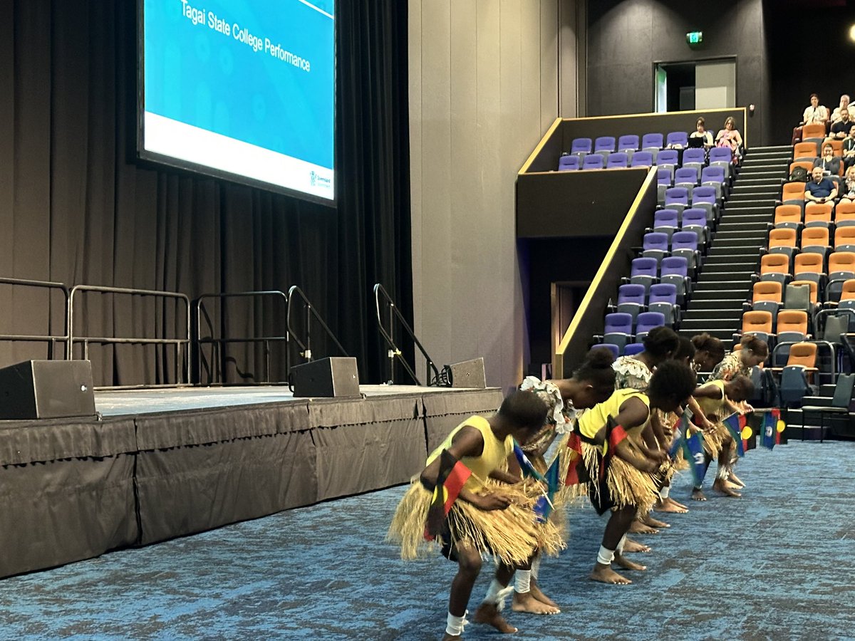 Student performers from Tagai State College in Torres Strait opening day 2 of #pbl2024