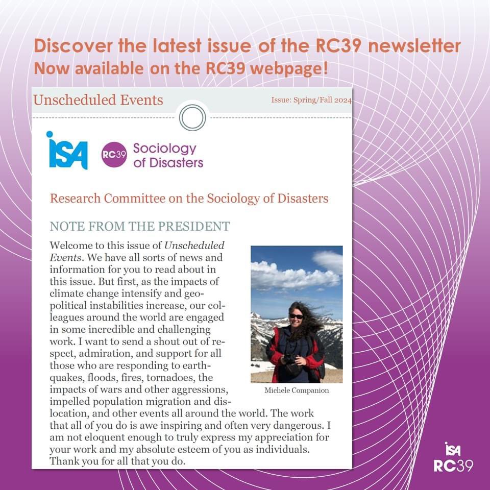 📢 Exciting News! 📰 The latest issue of the RC39 newsletter is out now! Stay updated on all things related to RC39. Read the newsletter via isa-sociology.org/en/research-ne….

 #ISARC39