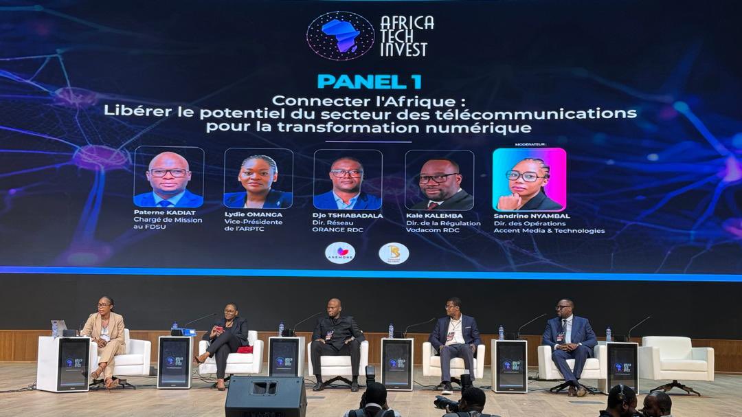 #RDC 20.06.24 #AfricaTechInvest J’ai pris part à la 2ème édition de l’Africa Tech Invest dans le premier panel ayant pour thème:  « Connecter l’Afrique : Libérer le potentiel du secteur des télécommunications pour la transformation numérique ».