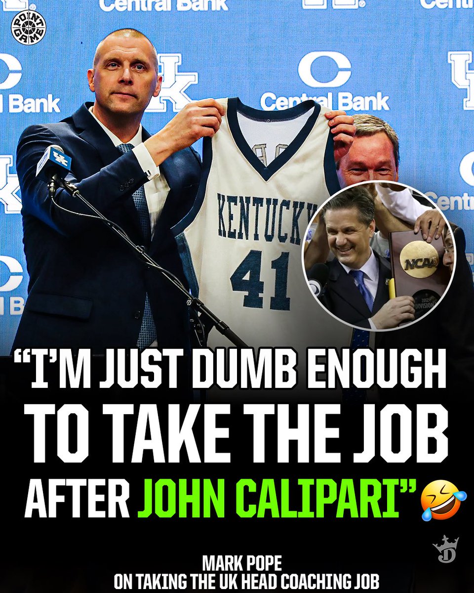 pointgamepod's tweet image. Mark Pope knows he has big shoes to fill stepping in as Kentucky’s next head coach #bbn 

@CoachMarkPope @JohnWall @CJToledano