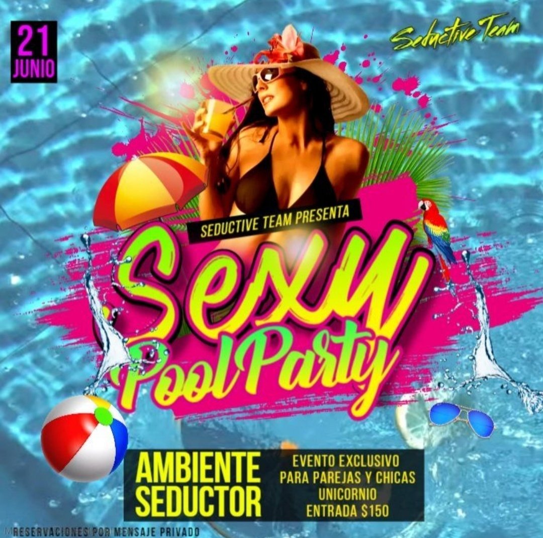 Hola chic@s! La quinta sigue en pie, aparentemente mañana no lloverá, pero si es que se llegase a cancelar les regresaremos el costo de su entrada 👙🔥🍺

No es evento masivo, así que el cupo es limitado (unas 15 parejas), reserva ya y no te quedes fuera 💋