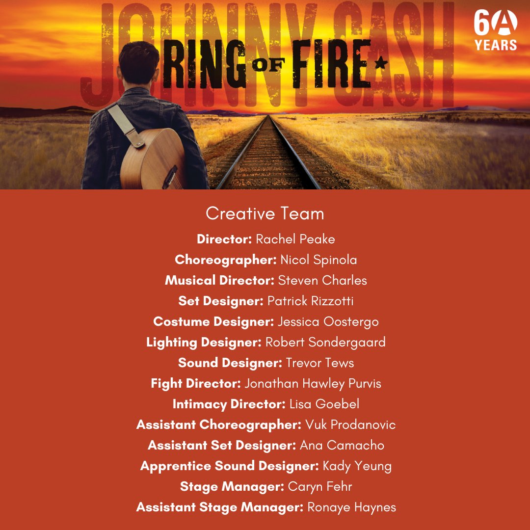 Tonight is #ACTCRingofFire's first performance! Meet the fantastic artistic team bringing the songbook of Johnny Cash to life! 🎸🔥

🎟️: artsclub.com/shows/2023-202…