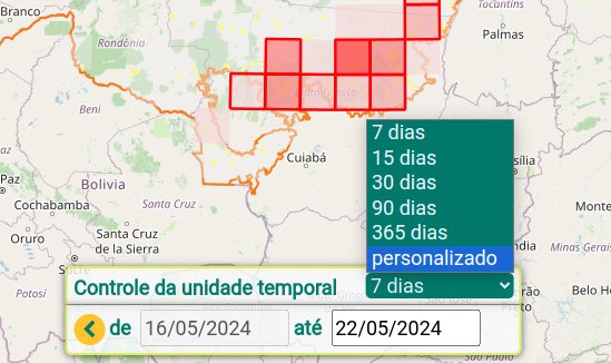 🚨 Alerta de novidade no TerraBrasilis 🌎🇧🇷 ! Nova versão da Sala de Situação. Agora os indocadores podem ser consultados em períodos flexíveis, definidos pelo usuário +