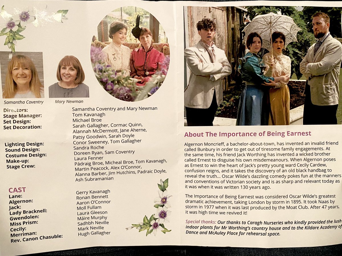 Joanne Keane (@keenondrama) on Twitter photo Such a lovely evening at ‘The Importance of Being Earnest’ directed by Sam Coventry & Mary Newman - with a fabulous cast at The Moat Theatre. Catch it if you can - on until 22 June! #oscarwilde <a href="/moattheatre/">The Moat Theatre & Café</a> Such a lovely evening at ‘The Importance of Being Earnest’ directed by Sam Coventry & Mary Newman - with a fabulous cast at The Moat Theatre. Catch it if you can - on until 22 June! #oscarwilde <a href="/moattheatre/">The Moat Theatre & Café</a>