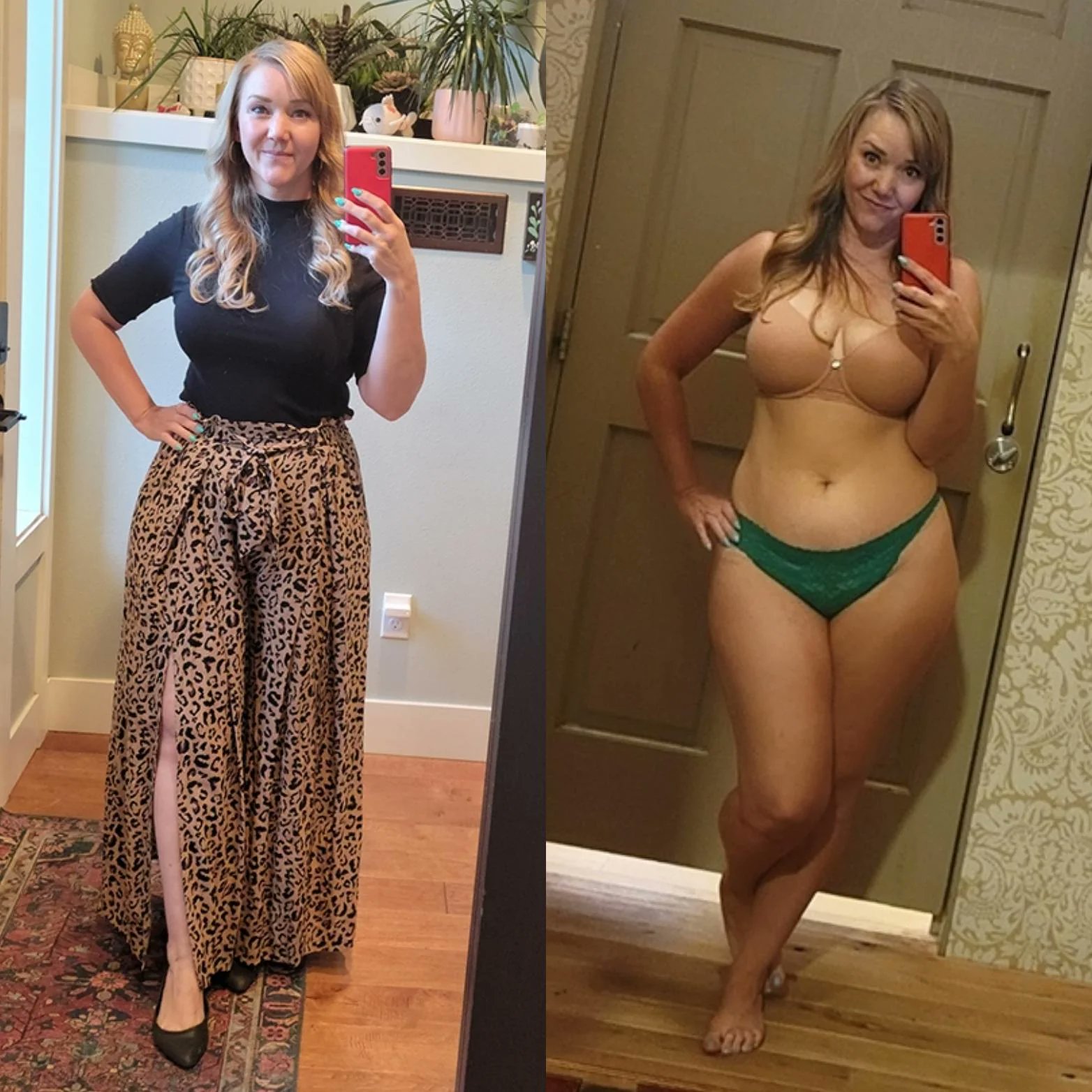 milf before and after  / X