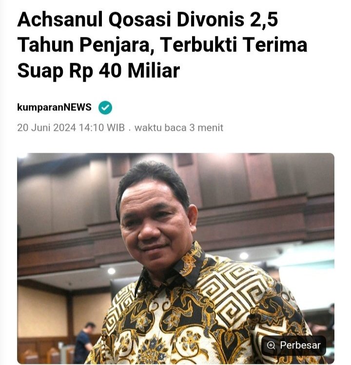 Maling 40 M
Vonisnya sama kek maling ayam

2.5 thn
Potong a,b,c,d

Bebas melenggang

Kan asu