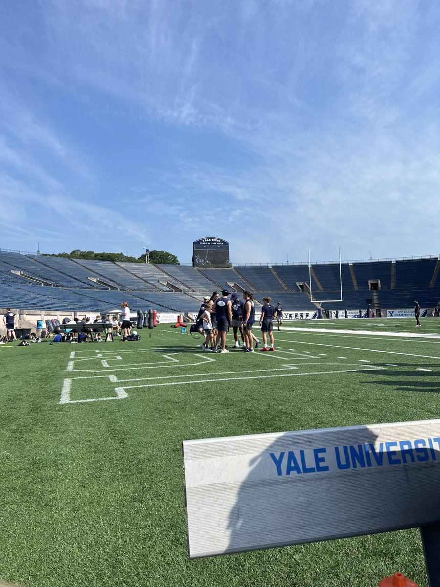 Thank you <a href="/yalefootball/">Yale Football</a> for a great camp today. <a href="/maknight3/">Coach Marcus Knight</a> <a href="/CoachRenoYale/">Tony Reno</a> <a href="/Sebasti70075118/">Sebastian Brown</a> <a href="/HanoverFball/">Hanover Football</a>
