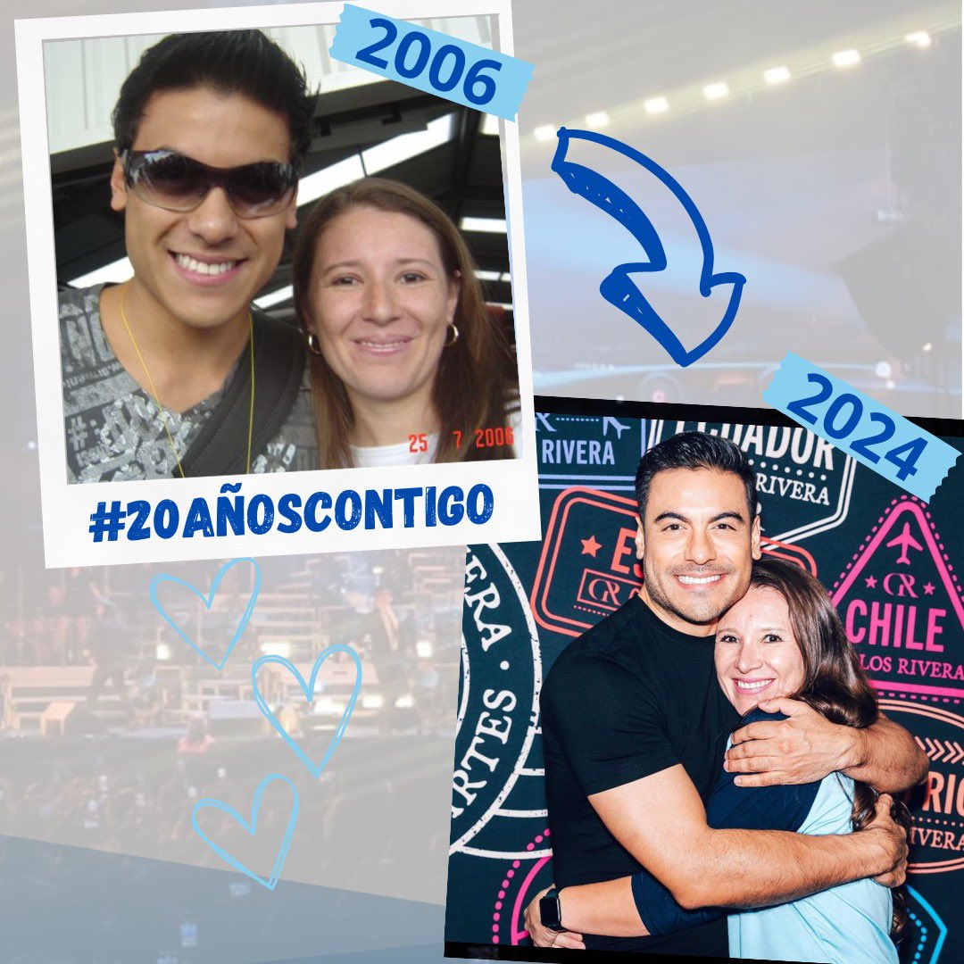 AnCoBaLo's tweet photo. Hac #20años admire tu gran talento, hac 18 años t conocí para admirart +, hoy soy feliz viendo lo q has logrado, gracias x tus canciones q tocan el alma @_CarlosRivera aquí mi 1ra. foto contigo y la de este año celebrando tu carrera, gracias x cada momento vivido TQM 🥰 #4dejulio https://t.co/7jNgjpolu8