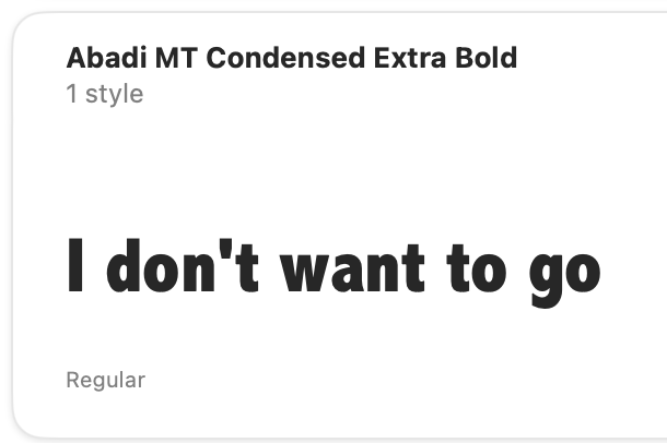 months after I helped a #gally1 friend with her ribbon, am discovering this is still the phrase set as my sample text in Font Book