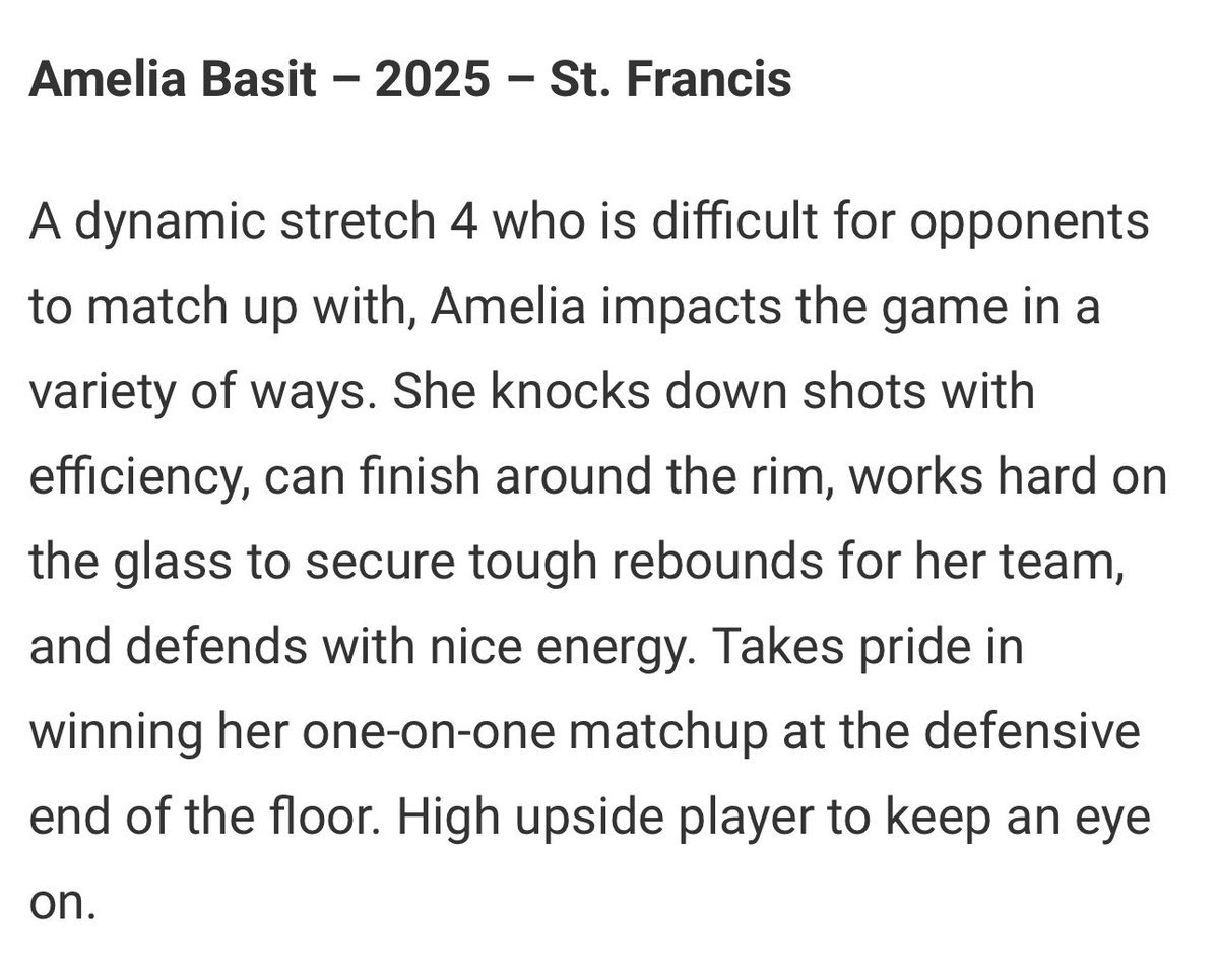 Amelia Basit (@ameliabasit2025) on Twitter photo Thank you so much for the great feedback <a href="/JrAllStarGA/">Georgia Jr. All-Star GBB</a> <a href="/JrAllStarBB/">Jr. All-Star Girls Basketball</a> !!! I love this game! Will keep working hard! 💙🤍 Thank you so much for the great feedback <a href="/JrAllStarGA/">Georgia Jr. All-Star GBB</a> <a href="/JrAllStarBB/">Jr. All-Star Girls Basketball</a> !!! I love this game! Will keep working hard! 💙🤍