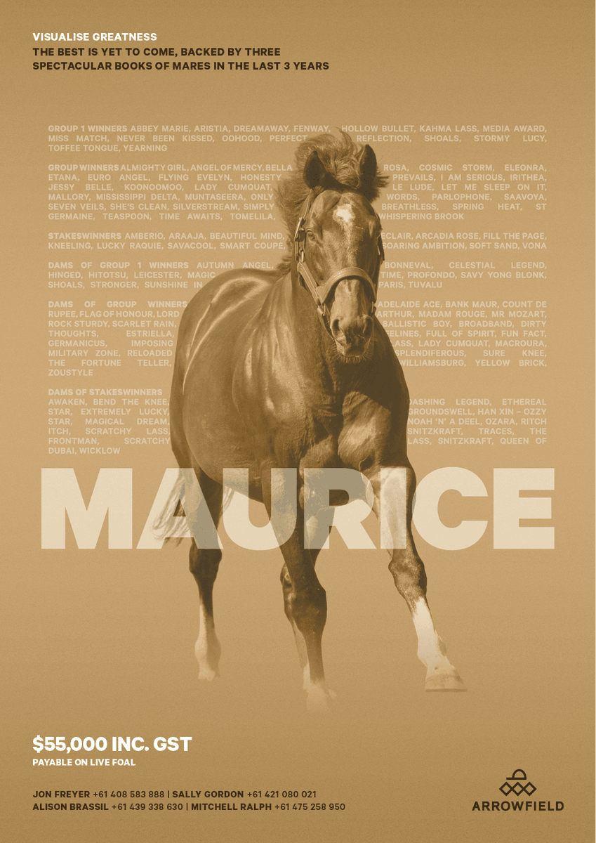 anz_news's tweet photo. 🎌 MAURICE 🎌

Visualise Greatness 🙌

The best is yet to come...

#モーリス

$55,000 at @ArrowfieldStud 💛 https://t.co/kHCLS4j8WN