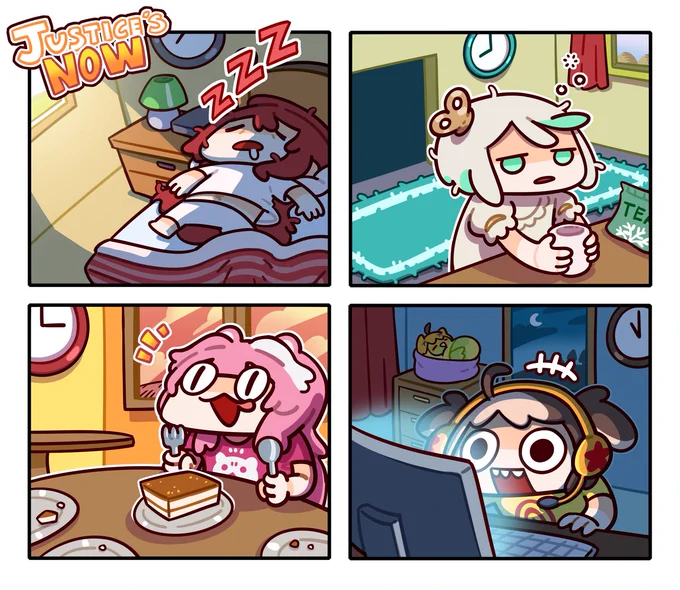 /
Justice NOW⏰
\ 

What are #holoJustice members doing right now? 
It's time to prepare for the mission launch! 
 
Illustrated by @keenbiscuit

#holoJustice 