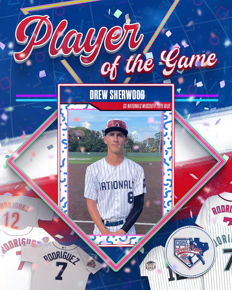 ✭Five Tool Texas✭ (@fivetooltexas) on Twitter photo #PudgeWC F: <a href="/usnatsmidsouth/">US Nationals MidSouth</a> 2026 Blue 3, Texas Elite 1
PoG: <a href="/drew_sherwood8/">Drew Sherwood</a> 7 IP, 4K, 4H, 0 ER
Notable: <a href="/luke_davis11215/">Luke Davis</a> 2 IP, 5K, 0H, 0R
<a href="/case_walls/">Case Walls</a> 1-2, RBI #PudgeWC F: <a href="/usnatsmidsouth/">US Nationals MidSouth</a> 2026 Blue 3, Texas Elite 1
PoG: <a href="/drew_sherwood8/">Drew Sherwood</a> 7 IP, 4K, 4H, 0 ER
Notable: <a href="/luke_davis11215/">Luke Davis</a> 2 IP, 5K, 0H, 0R
<a href="/case_walls/">Case Walls</a> 1-2, RBI