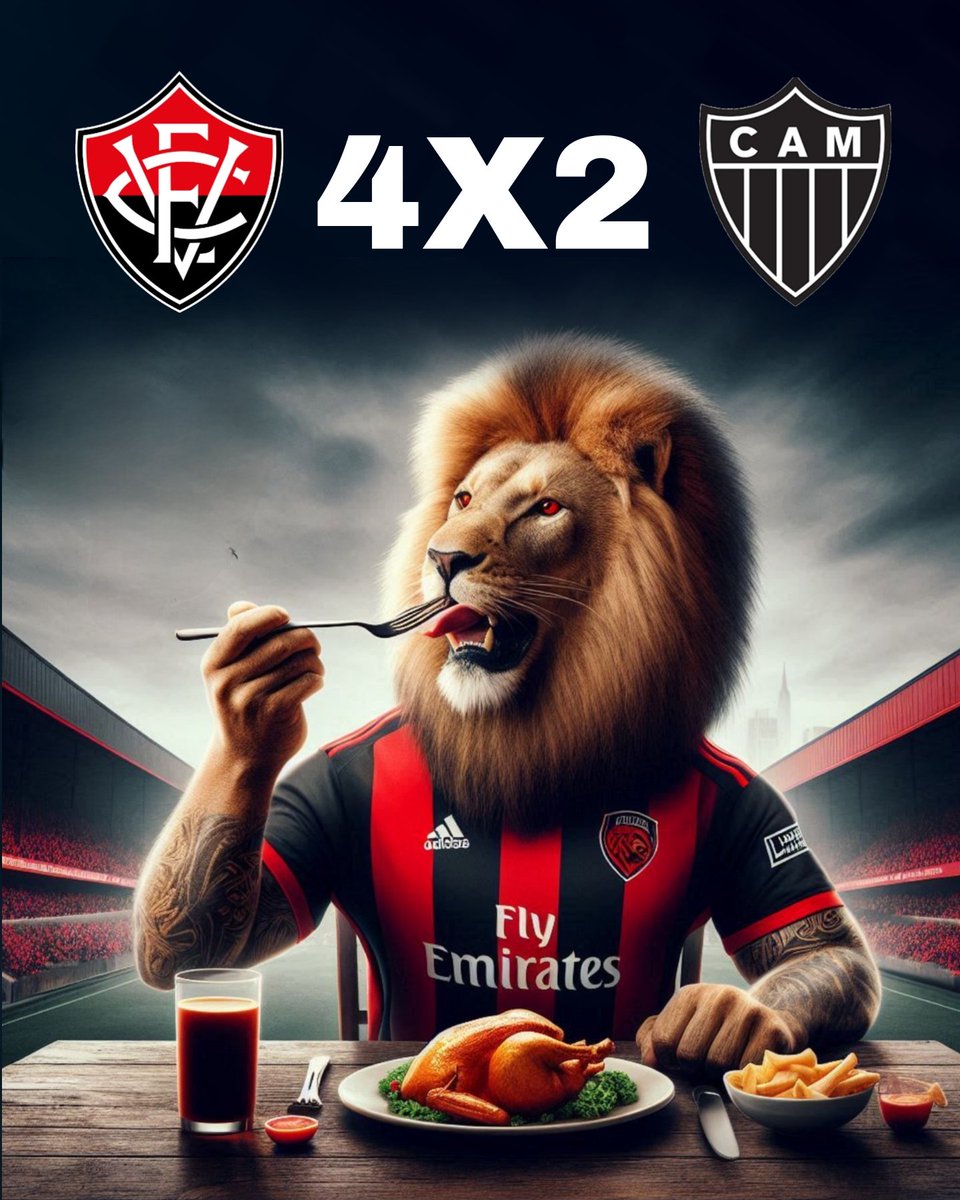LeaoMinhaPaixa0's tweet photo. Vitória 4x2 Atlético Mineiro https://t.co/jB6gaR3Ufn