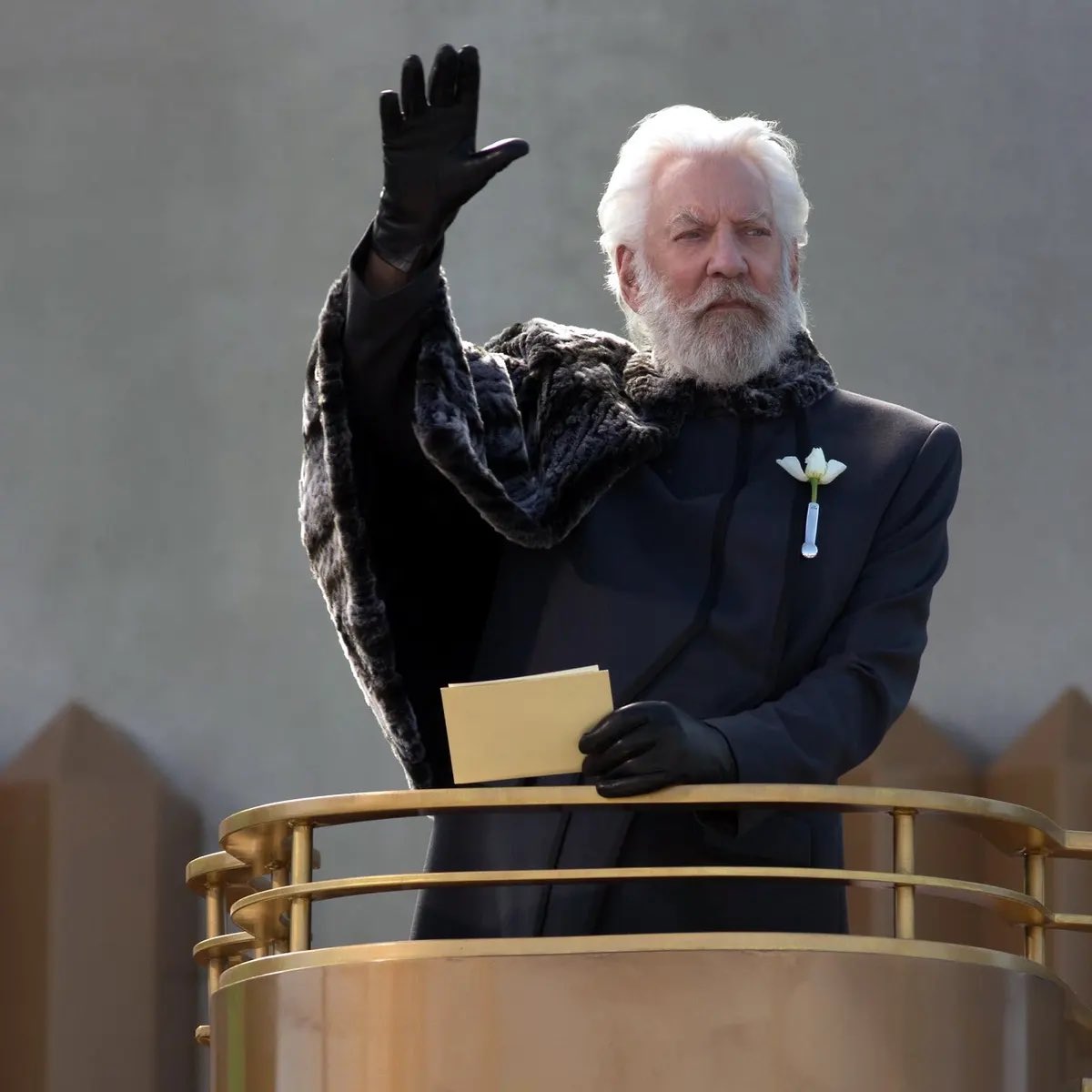 Devastated to hear about the passing of Donald Sutherland.
Thank you sir for your magnificent portrayal of President Snow, you will be dearly missed 🌹