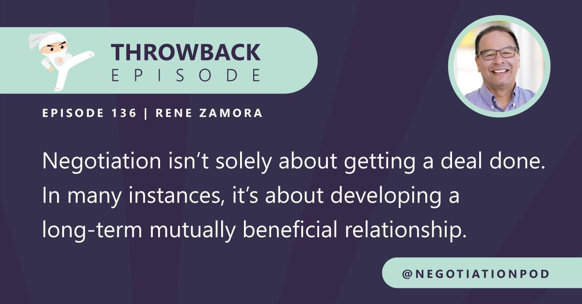 Mark at Negotiations Ninja (@negotiationpod) on Twitter photo Rene Zamora is the special guest in this episode of <a href="/NegotiationPod/">Mark at Negotiations Ninja</a>!
He talks about sales management, the importance of #conversation skills, communicating with salespeople—and much more. Don’t miss it!
buff.ly/4cwc9FL
#Negotiation #Procurement #Sales Rene Zamora is the special guest in this episode of <a href="/NegotiationPod/">Mark at Negotiations Ninja</a>!
He talks about sales management, the importance of #conversation skills, communicating with salespeople—and much more. Don’t miss it!
buff.ly/4cwc9FL
#Negotiation #Procurement #Sales