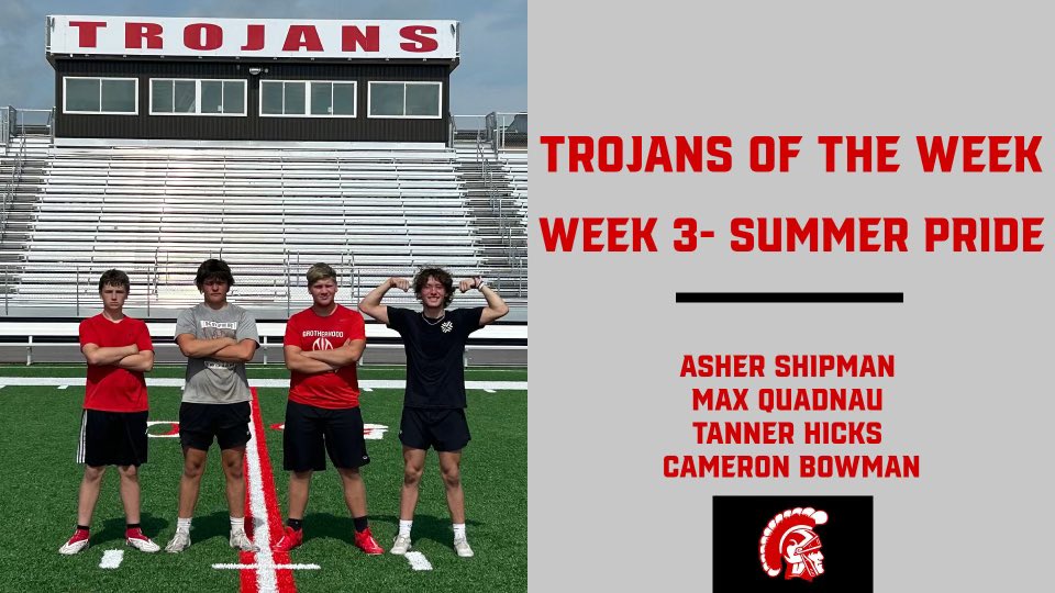 Another great week of making deposits for our future withdrawals! Summer Pride Week #3 Trojans of the Week. Great job guys! #TPW #EAT #Brotherhood