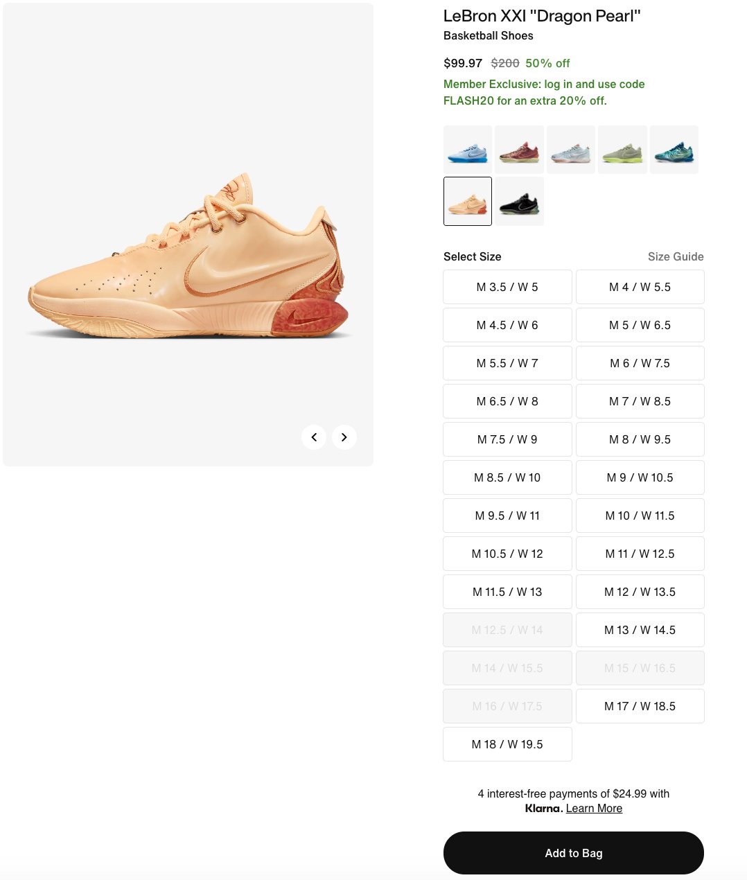 SNKR TWITR X AD 79.98 w code FLASh20 Nike LeBron 21 Dragon Pearl Shop https t 867nZNH5q4 https t 5eqipfgss0 X