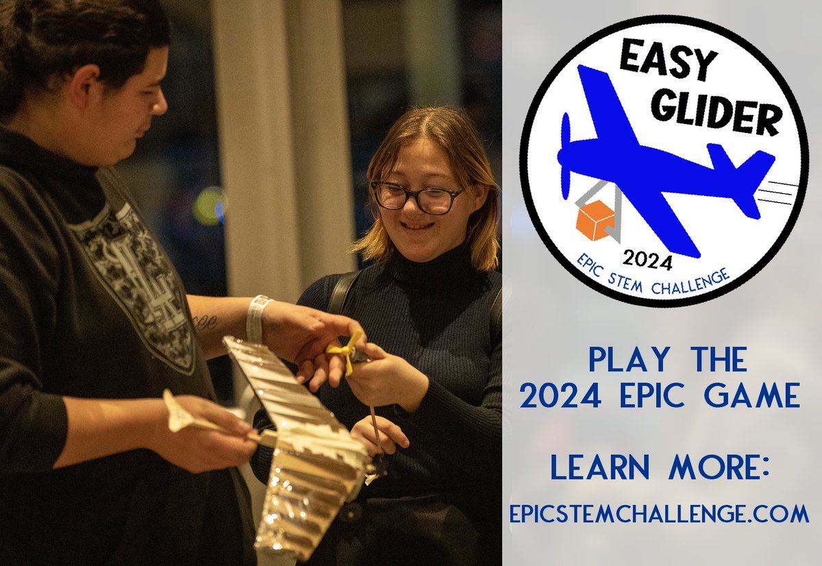 em_slagle's tweet photo. The EPIC STEM Challenge is an #engineering #design challenge that inspires kids to design, build &amp; fly a small electric #airplane that will play a specific game.  
https://t.co/9sa6ioSDMC

#aerospace #aviation #middleschool #highschool #careers #STEM https://t.co/18rYikVpB1