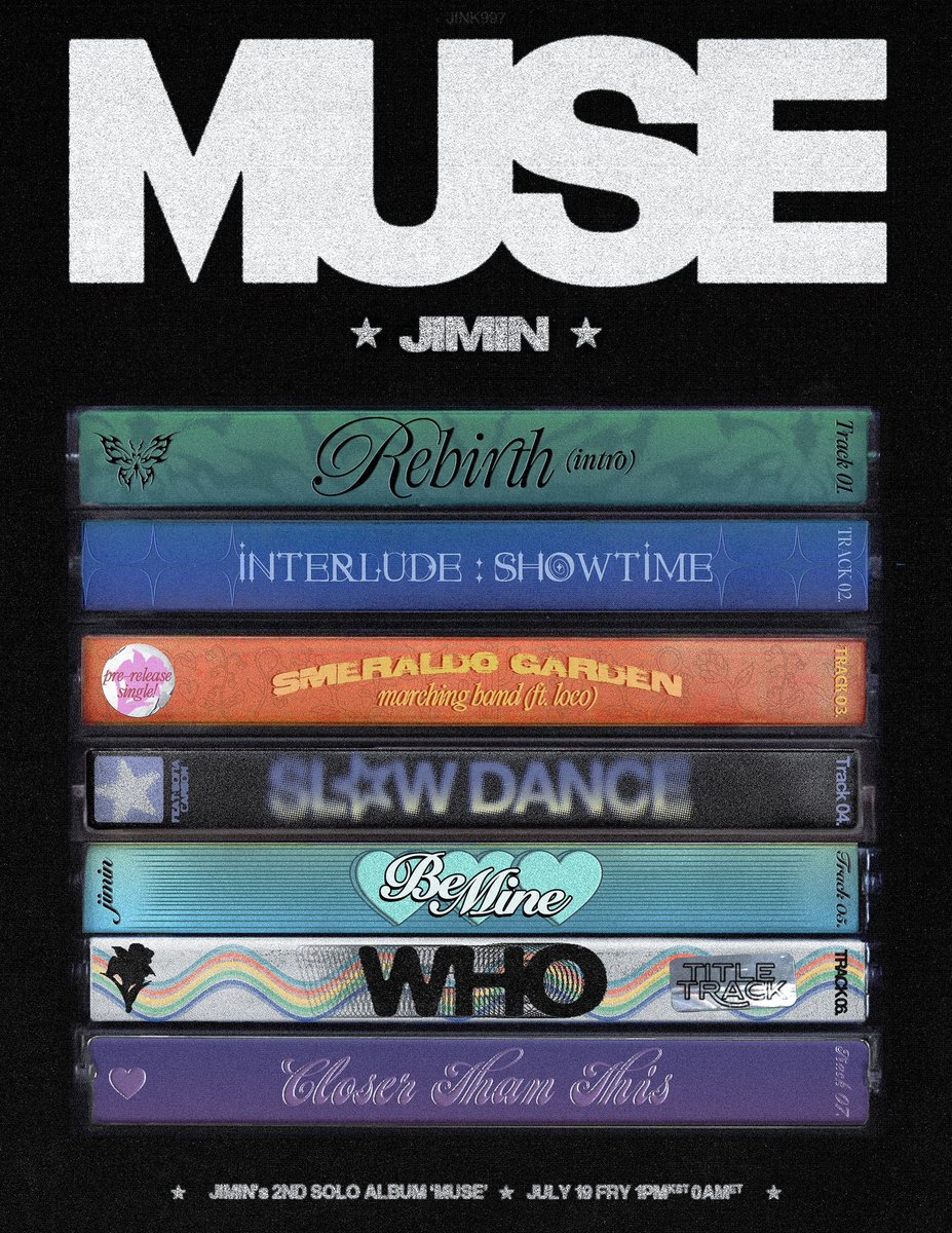 #muse : the tracklist 𓈒 ֺ⭒