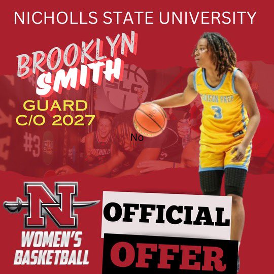 Brooklyn smith (@brookdagoat3) on Twitter photo I am blessed and honored to receive my first offer from Nicholls State University #AGTG🙏🏾<a href="/NichollsState/">Nicholls State University</a> I am blessed and honored to receive my first offer from Nicholls State University #AGTG🙏🏾<a href="/NichollsState/">Nicholls State University</a>