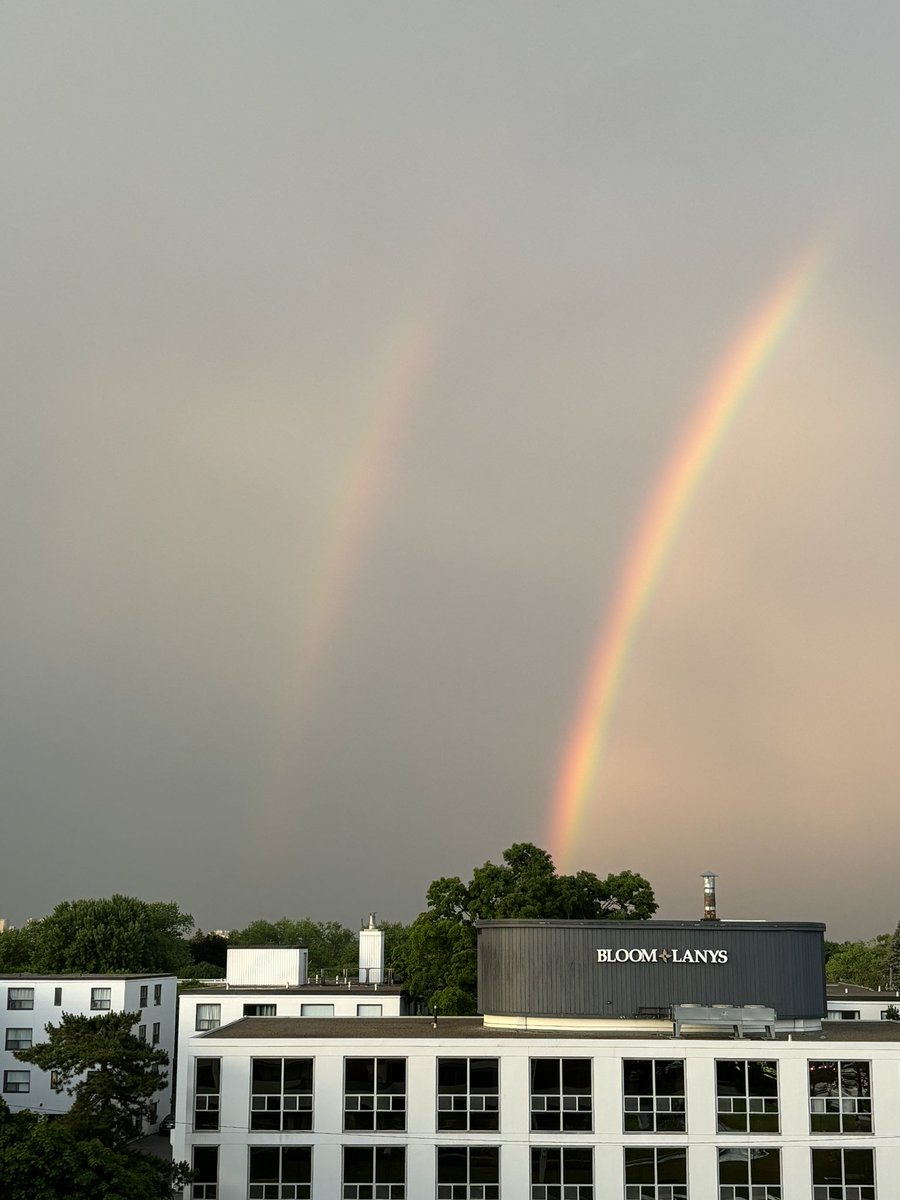 Double rainbow for Pride month in Toronto