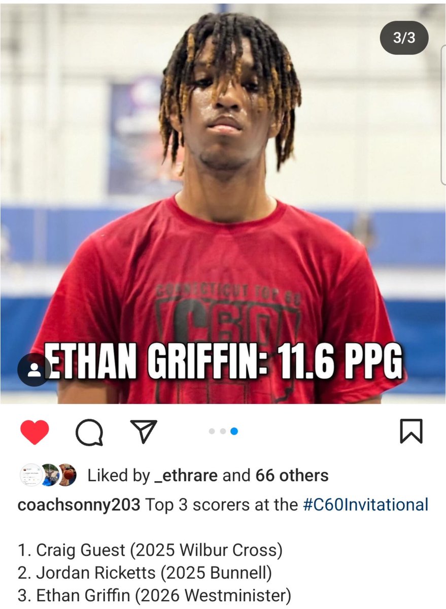2026 6’7” F Ethan Griffin (<a href="/E15Griffin/">Ethan Griffin</a>) 
was the 3️⃣rd leading scorer at the C60 Invitational in New Haven amongst the states best players! 

#Westy🏀 #C60🔥
