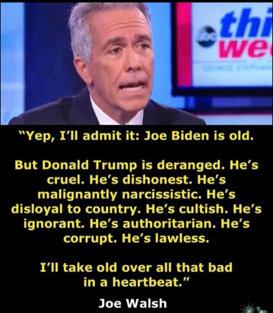 JohnRMoffitt's tweet photo. I'll take slightly older and very competent over deranged and dangerous, any day.

Vote for FREEDOM!

#VoteBlue4Women 
#VoteBlueProtectDemocracy
#VoteBlue4Science 
#FAM46 
#DemVoice1 https://t.co/4IY7wkHu0B
