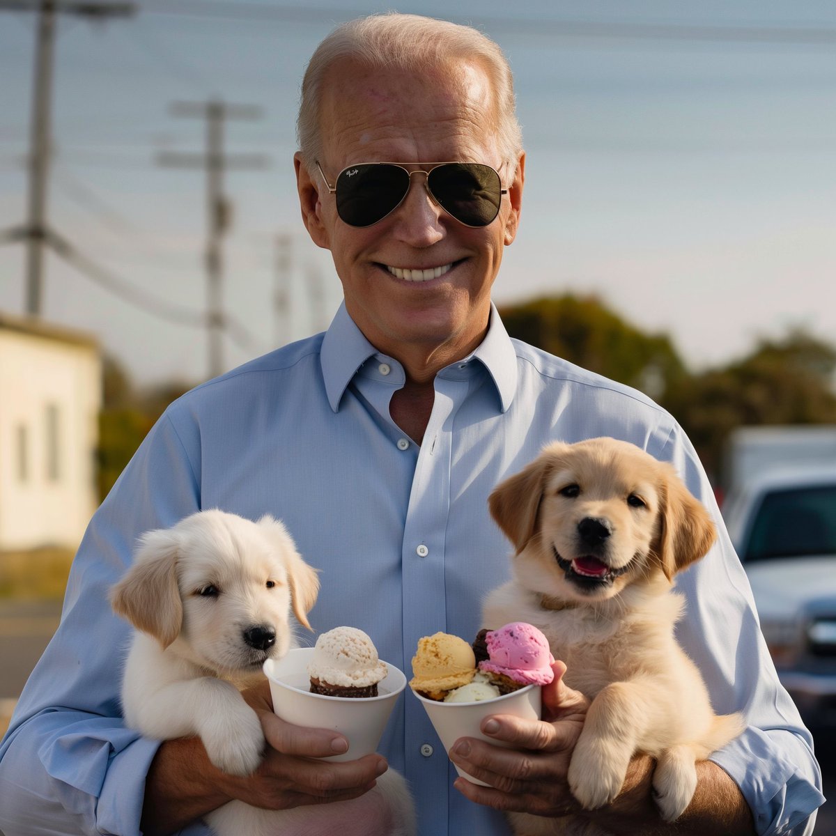 AuthorJoeNBrown's tweet image. One of my favorites with an ice cream🍦 treat. #PetsForBiden 🦮#DogsOfTwitter 🐶🐕