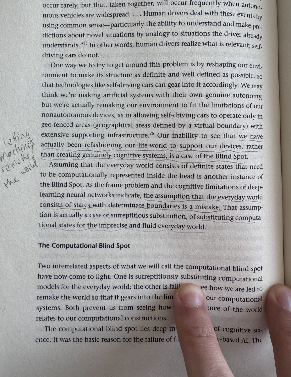 ThouArtThat's tweet photo. In my opinion the most important pages of *The Blind Spot* are in the Cognition chapter dealing with artificial intelligence and machine-learning. @evantthompson @AdamFrank4 @MGleiser https://t.co/YaJ7P0sAow