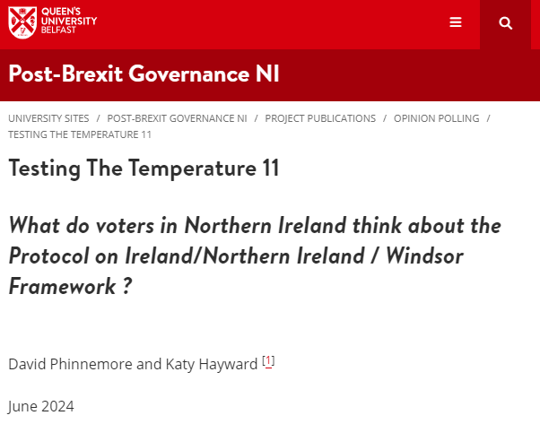 DPhinnemore's tweet photo. Out today, our latest @PostBrexitGovNI report on the views of voters in Northern Ireland on the Protocol/Windsor Framework.

https://t.co/LoCOjVA6xI

Some key findings 👇

1/ https://t.co/ryKvrtlbO2