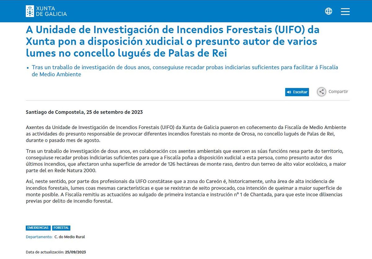 APRAFOGA's tweet image. Consideramos que esta nota de prensa é interesada e irrespectuosa, ademais de non contrastada. Recordamos que as primeiras dilixencias de investigación foron por conta da #UIFO e postas en coñecemento d @FiscaliaGalicia, quen o puxo a disposición xudicial.
elprogreso.es/articulo/ulloa…