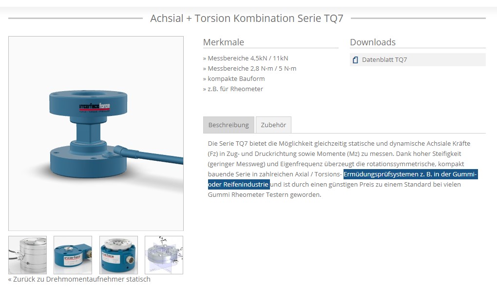 interfaceforce's tweet image. Die Serie TQ7 bietet die Möglichkeit gleichzeitig statische und dynamische Achsiale Kräfte (Fz) in Zug- und Druckrichtung sowie Momente (Mz) zu messen z.B. f. Ermüdungsprüfsystemen  in der Gummi- oder Reifenindustrie interfaceforce.de/drehmomentaufn…