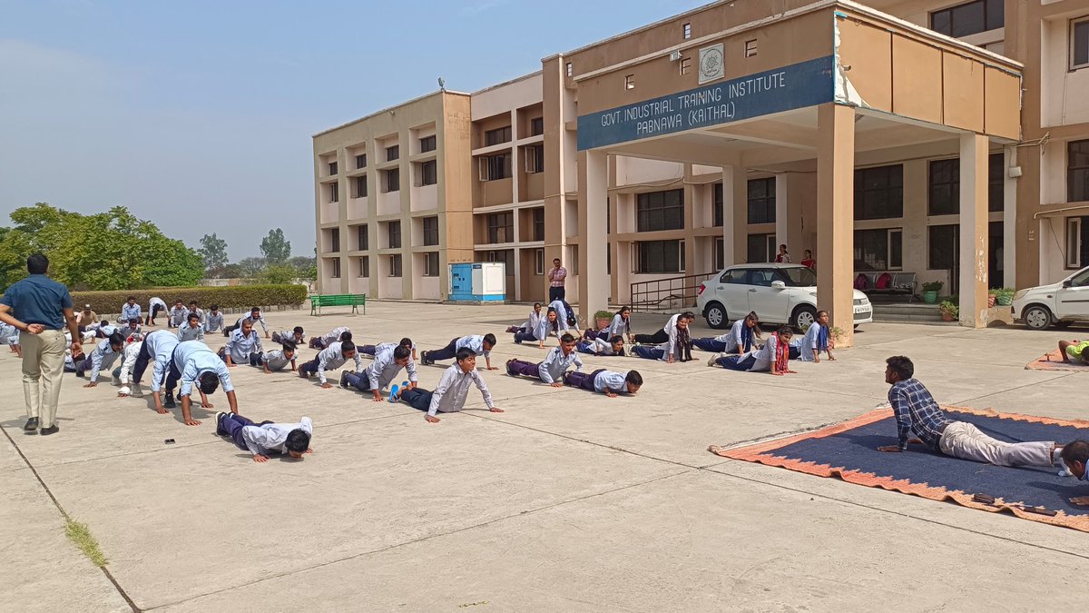 Vipulw007's tweet photo. Embrace the gift of yoga, a path to serenity and a way to unite the mind, body, and spirit.
Happy International Yoga Day. Some pictures of ITI Pabnawa celebreating Yoga day.
@MSDESkillIndia @ItiHaryana @DGT_MSDE https://t.co/9Ck0nN4yyR