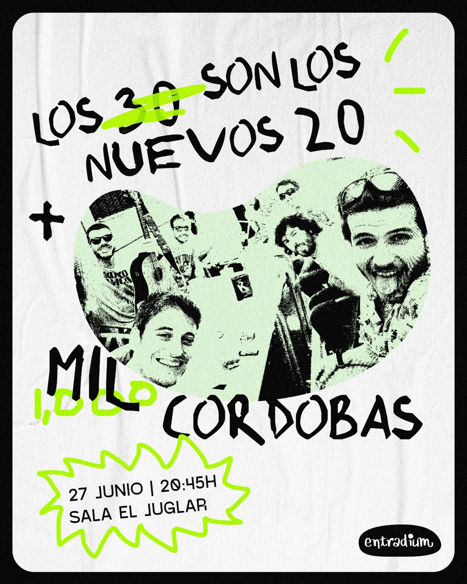 Madrid! Allá vamos de nuevo, el próximo jueves nos veremos las caras en la <a href="/SalaJuglar/">Sala Juglar</a>, se revivirá este clásico doblete junto a #los30sonlosnuevos20.
🎉Entradas:
entradium.com/es/events/los-…