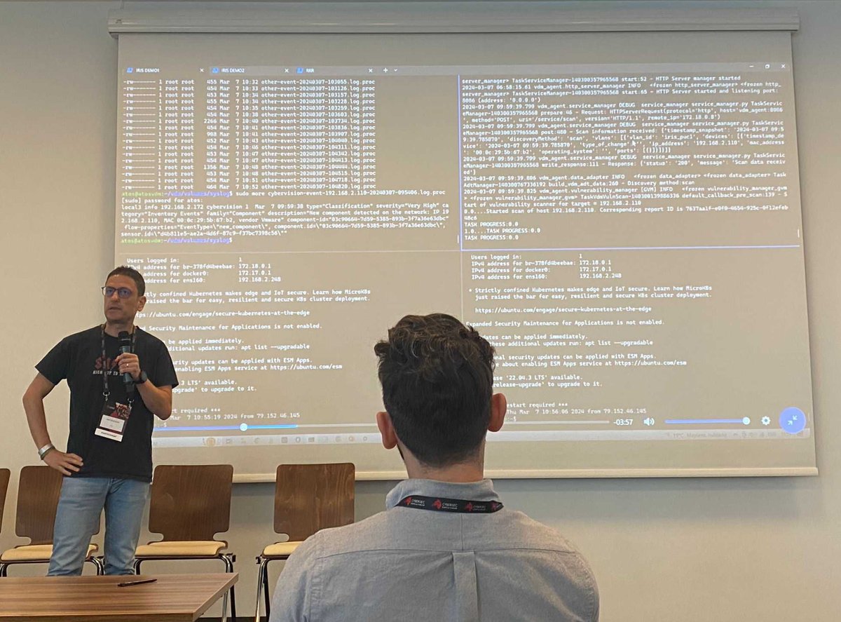 InLab FIB (@inlabfib) on Twitter photo Presentation of the IRIS project's cybersecurity pilot in smartcities at the CyberSec Expo & Forum by professor <a href="/serralRene/">René Serral Gracià</a>.
cscee24.cybersecforum.eu
#CS24_CEE <a href="/CYBERSECEU/">European Cybersecurity Forum - CYBERSEC</a> <a href="/iris_h2020/">H2020 IRIS</a> Presentation of the IRIS project's cybersecurity pilot in smartcities at the CyberSec Expo & Forum by professor <a href="/serralRene/">René Serral Gracià</a>.
cscee24.cybersecforum.eu
#CS24_CEE <a href="/CYBERSECEU/">European Cybersecurity Forum - CYBERSEC</a> <a href="/iris_h2020/">H2020 IRIS</a>