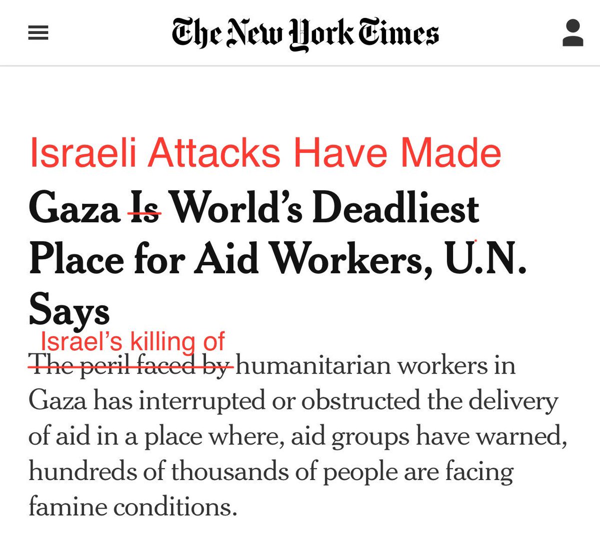 AssalRad's tweet image. Israel has killed the most aid workers in the history of the UN, but headlines won’t even mention who is killing them.